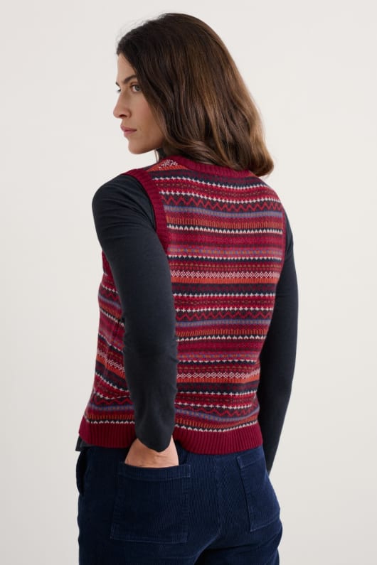 percella cove fair isle chaleco de punto