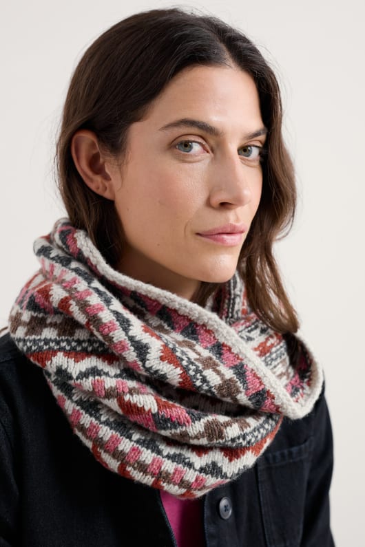 weatherhill fair isle de lana mezcla redecilla