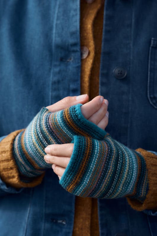 afrutado guantes fingerless