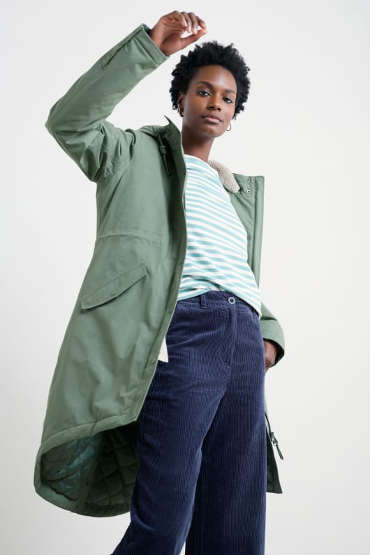planta de hunter parka abrigo impermeable