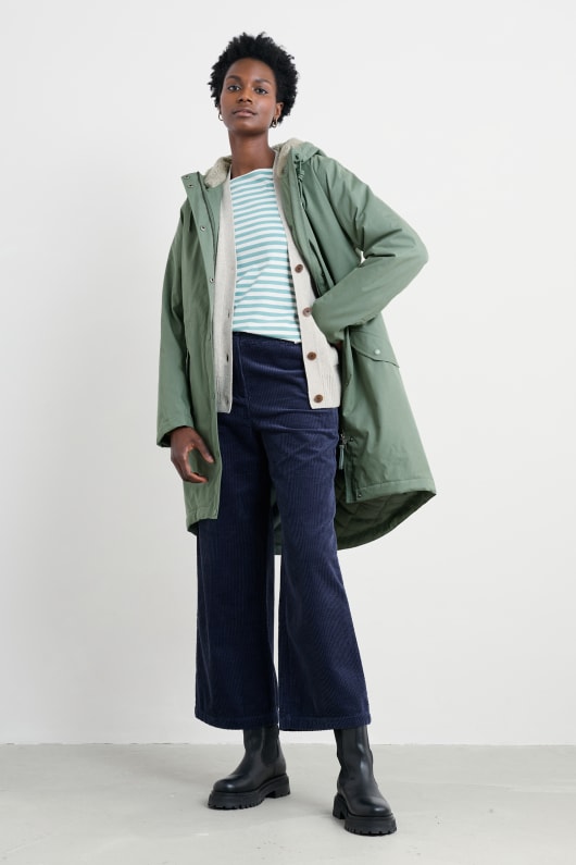planta de hunter parka abrigo impermeable