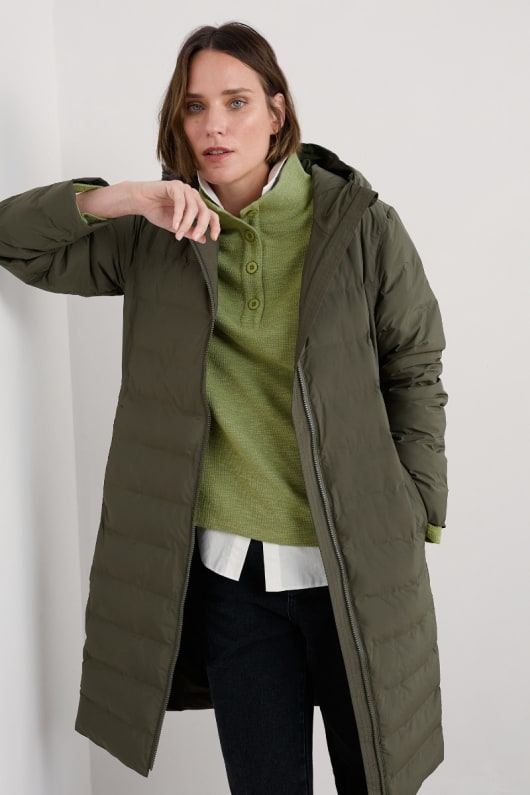 keser impermeable abrigo acolchado