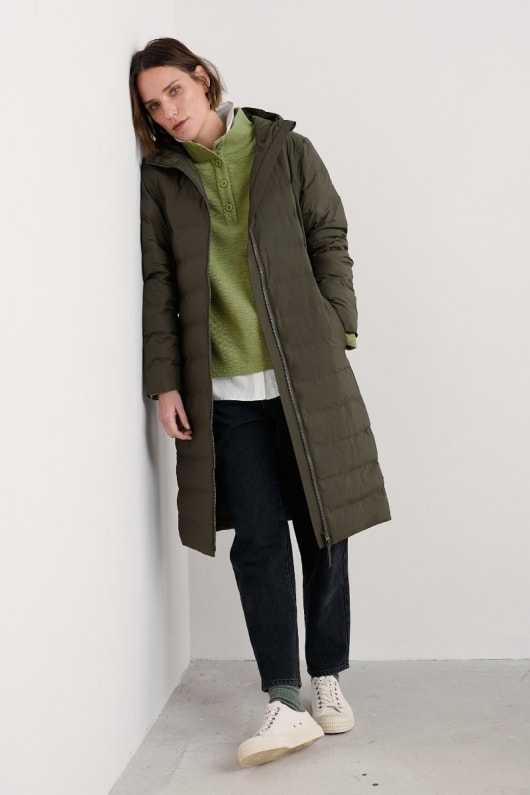 keser impermeable abrigo acolchado