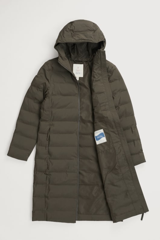 keser impermeable abrigo acolchado