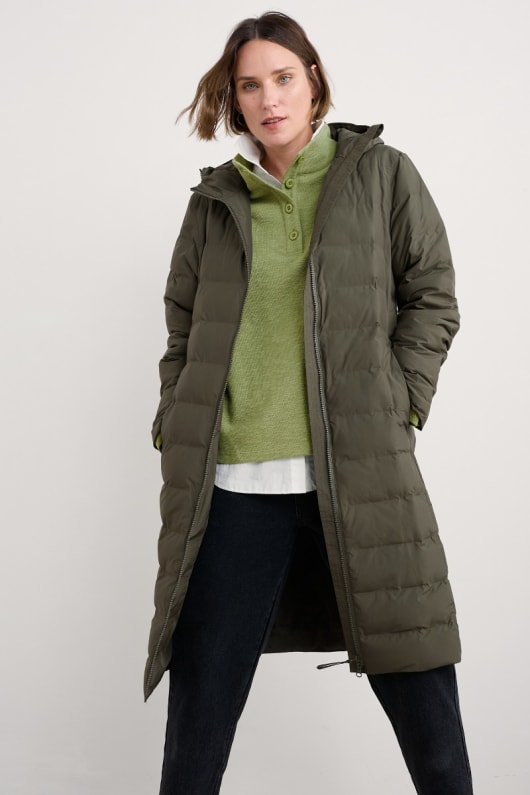keser impermeable abrigo acolchado
